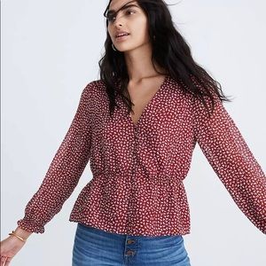 Madewell Overture Top in Ditsy Flowers Long Sleeve Size XS